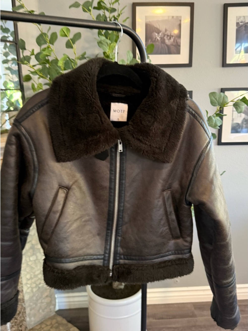 MOTF Dark Brown Shearling-Lined Kids Puffer Jacket